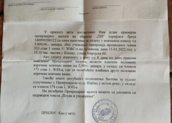 Šapčanima prekršajni nalozi zbog učešća u protestima