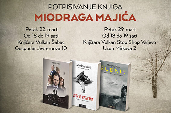 Miodrag Majić potpisuje knjige u Šapcu i Valjevu 22. i 29. marta