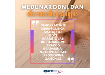 Demokratija jedini politički sistem koji može garantovati dostojanstvo svakog građanina