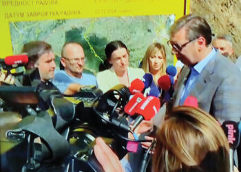 Predsednik Srbije obišao radove na rekonstrukciji puta Bojić – Tekeriš