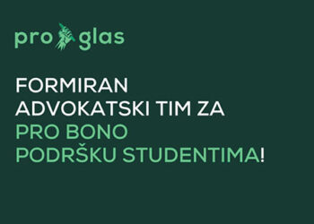 Formiran advokatski tim za pro bono podršku studentima