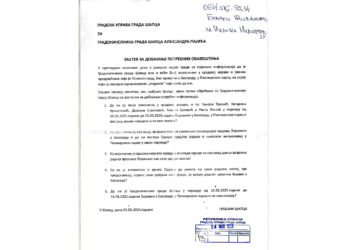 Metlom su blokirali vrata zgrade Gradske uprave Šapca, nisu ni svesni da je vreme za veliko čišćenje