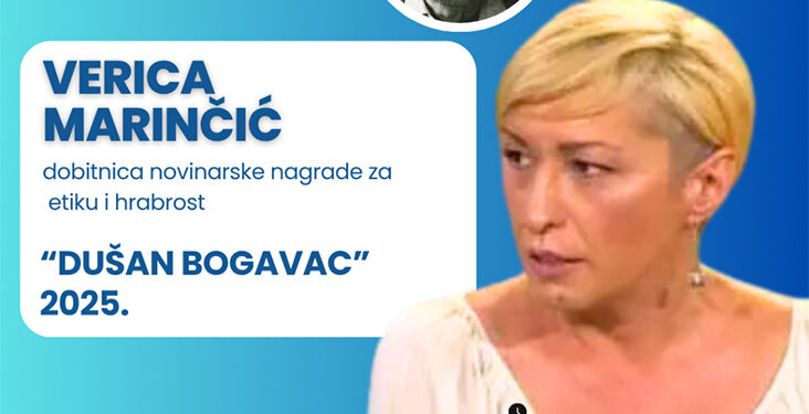 Verici Marinčić pripala novinarska nagrada „Dušan Bogavac“