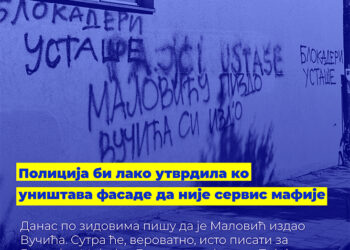 Policija bi lako utvrdila ko uništava fasade da nije servis mafije