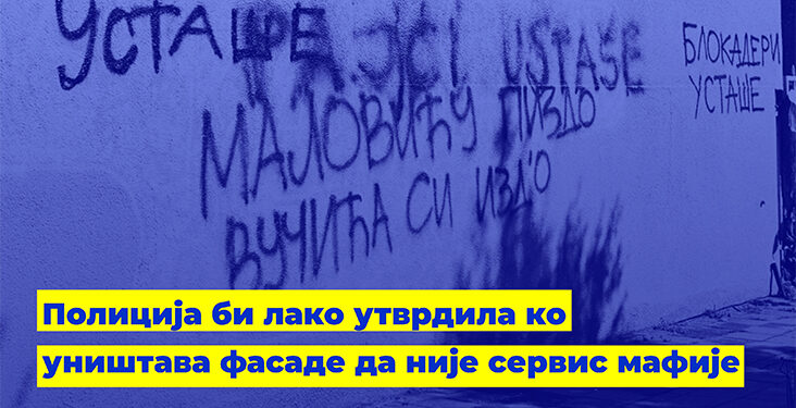 Policija bi lako utvrdila ko uništava fasade da nije servis mafije